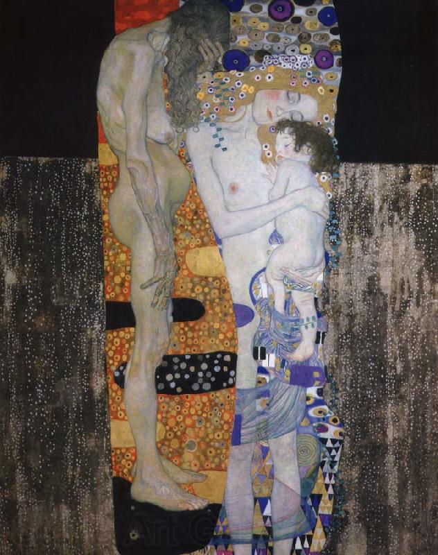Gustav Klimt kvinnans tre aldrar France oil painting art